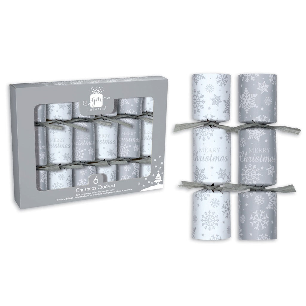 Pack of 6 6" Gold or Silver Tree Christmas Dinner Crackers