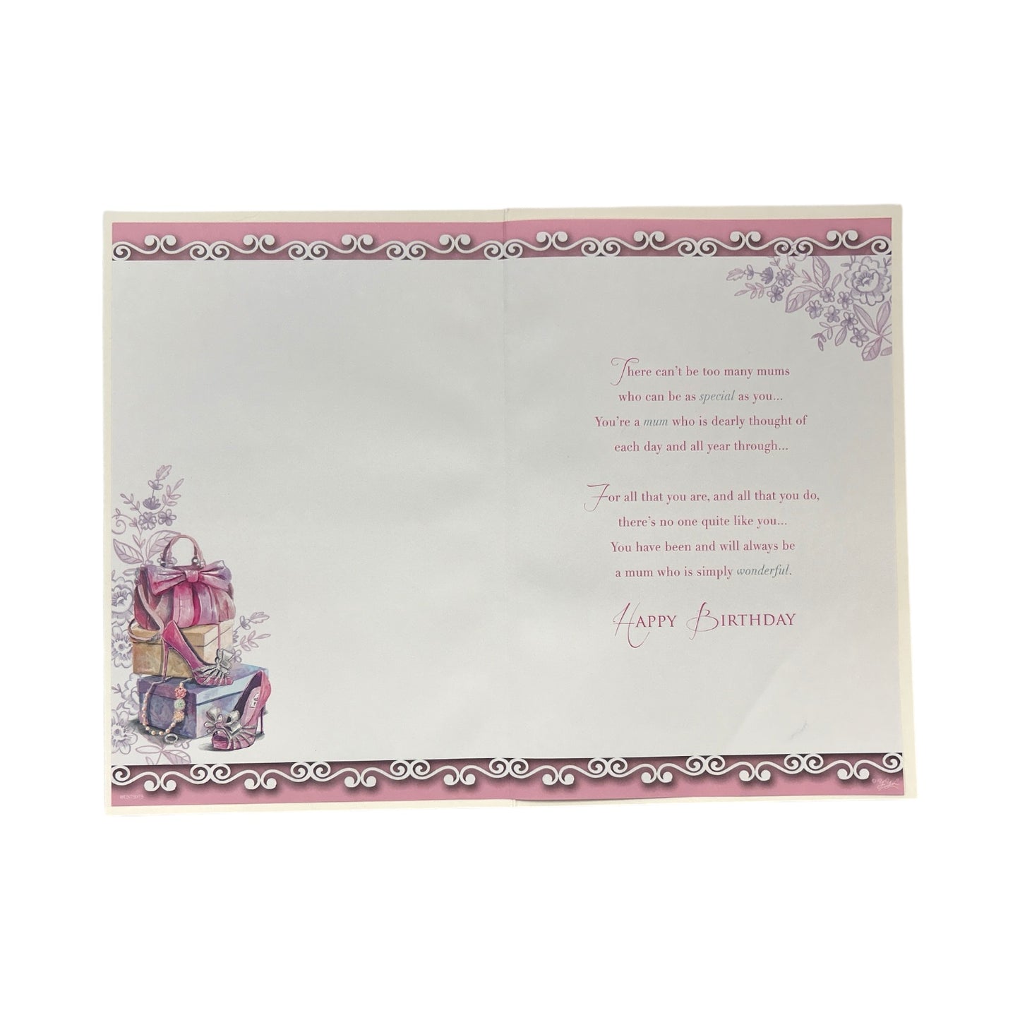 To Mum Purse and Shoe Pink Design Celebrity Style Birthday Card
