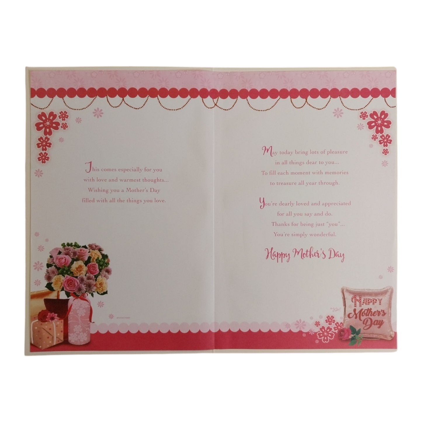 To My Wife Lovely Pink Colour Window Design Mother's Day Card