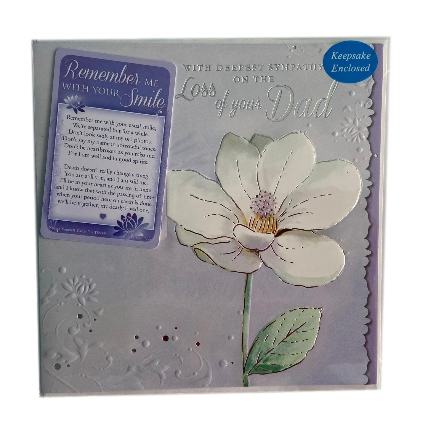 Dad Deepest Sympathy Card With Keepsake