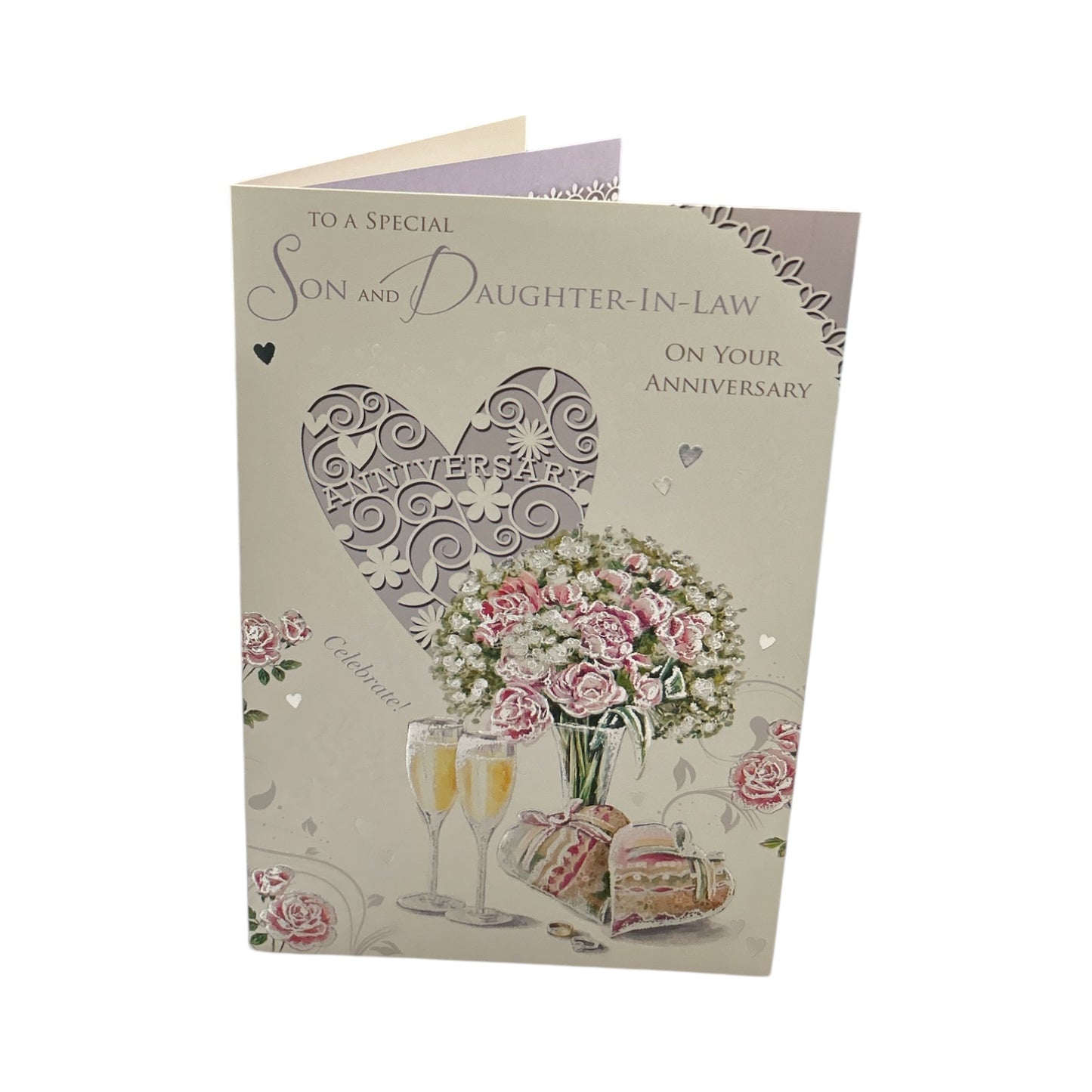 To Son & Daughter-In-Law Traditional Anniversary Celebrity Style Card