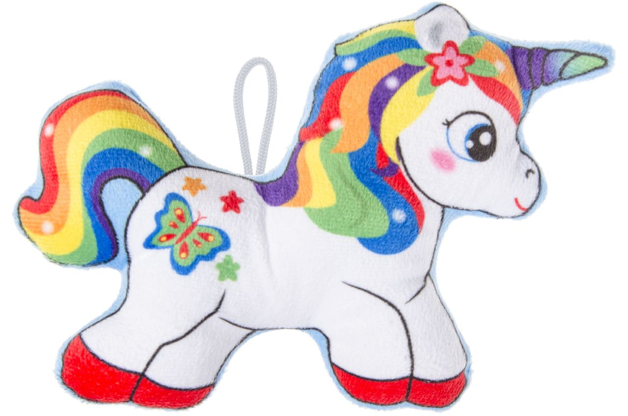 Pack of 6 Plush Rainbow Unicorns 20.5 x 15cm - Kids Rooms Gifting Party Decorations