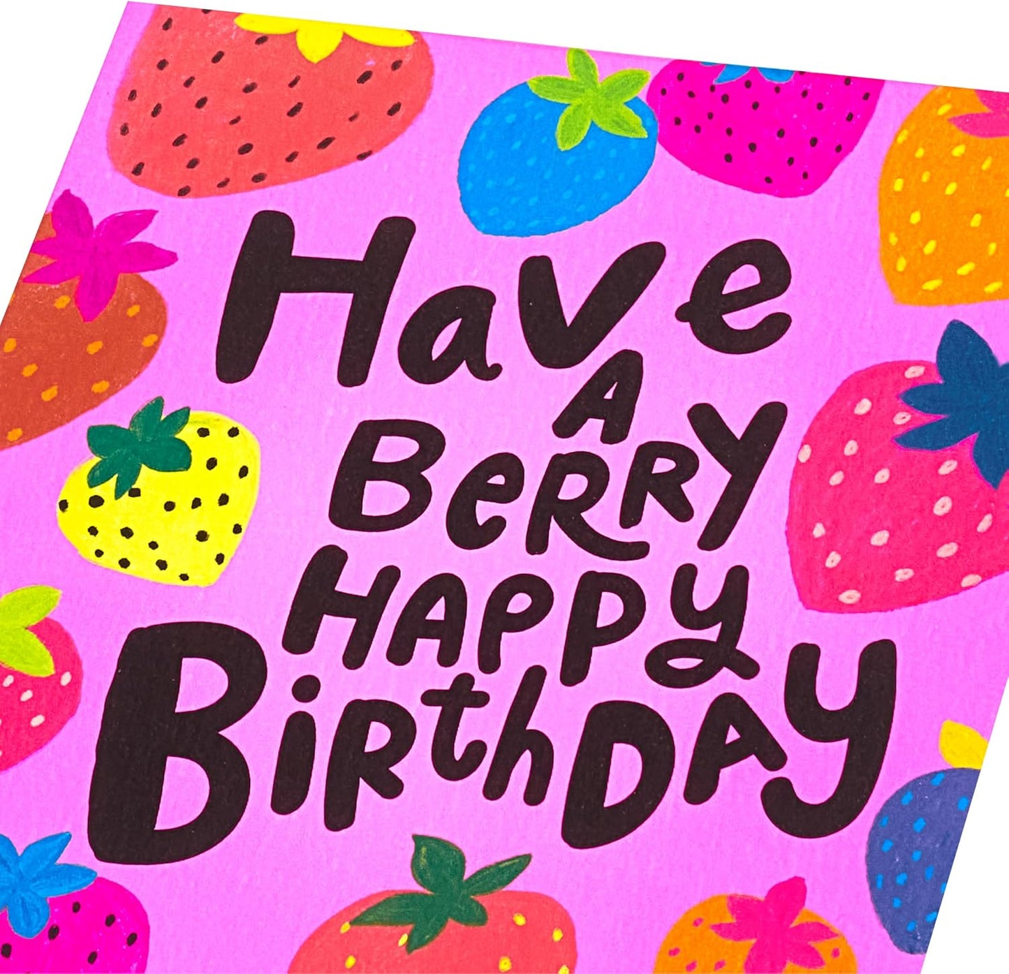 Strawberries Design Birthday Card
