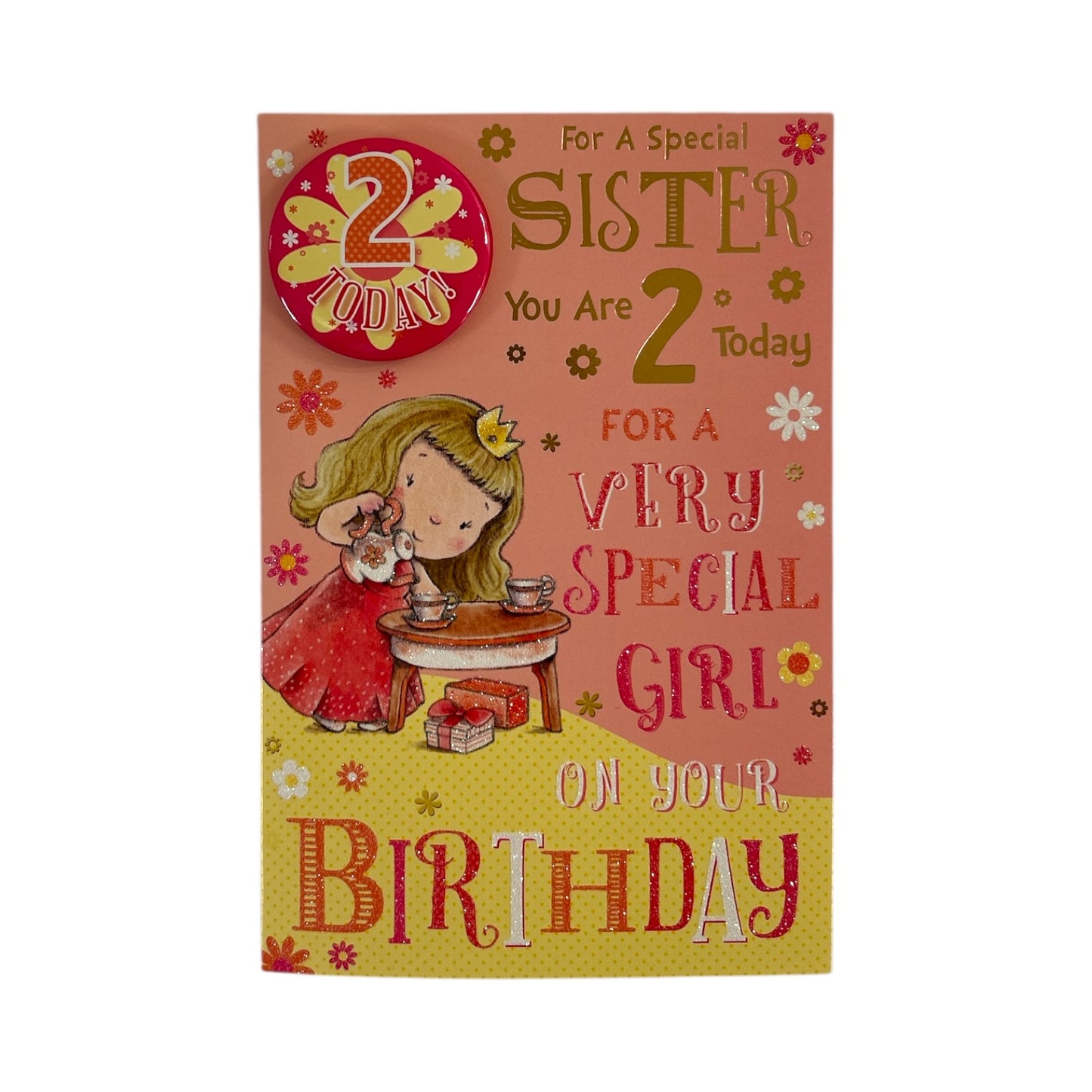 Sister Age 2 Juvenile Candy Club Birthday Card