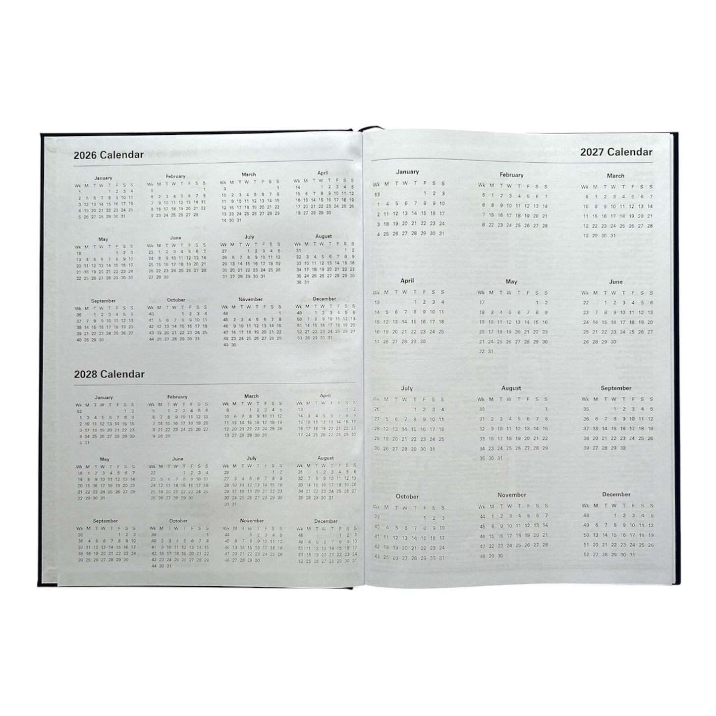 Janrax 2027 A4 Week To View Blue Desk Diary
