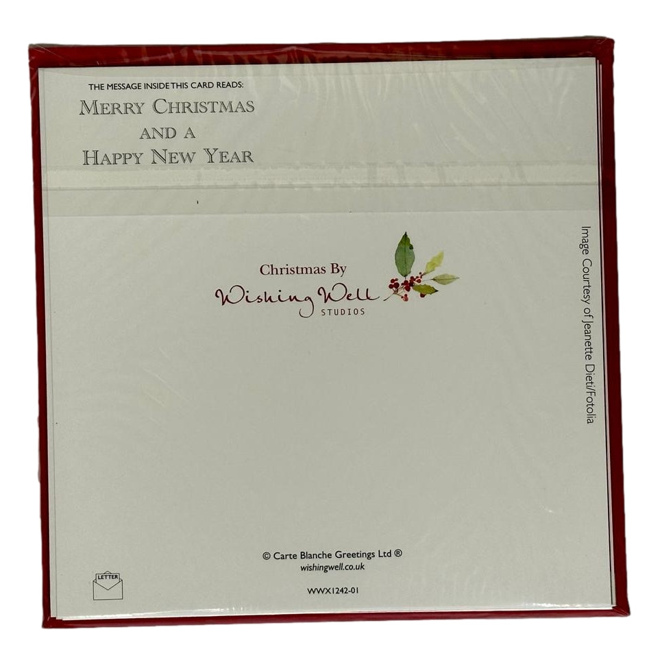 Pack of 144 Traditional Red Lanterns Christmas Cards