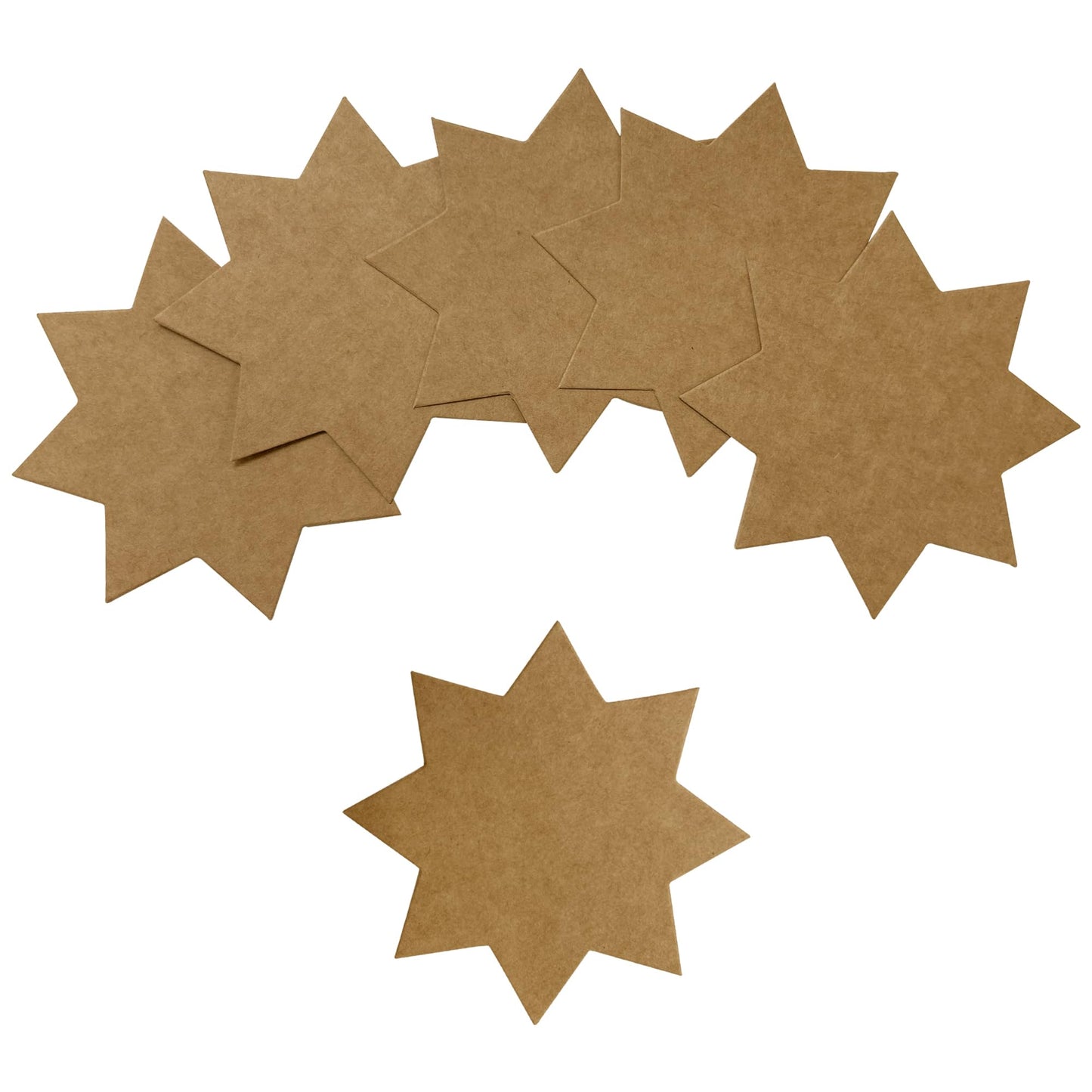 Pack of 400 Brown Kraft Stars 100 x 100mm