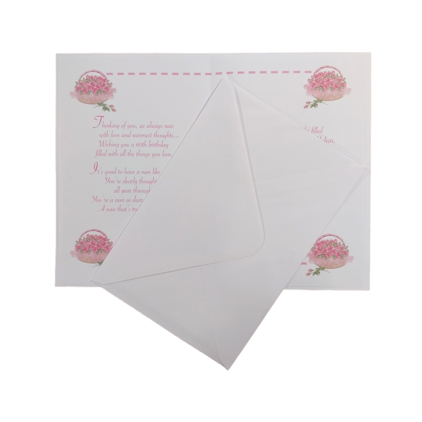 With Love Nan Happy 60th Birthday card