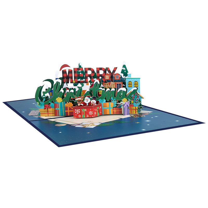 Festive Cheer 3D Pop Up Merry Christmas Card
