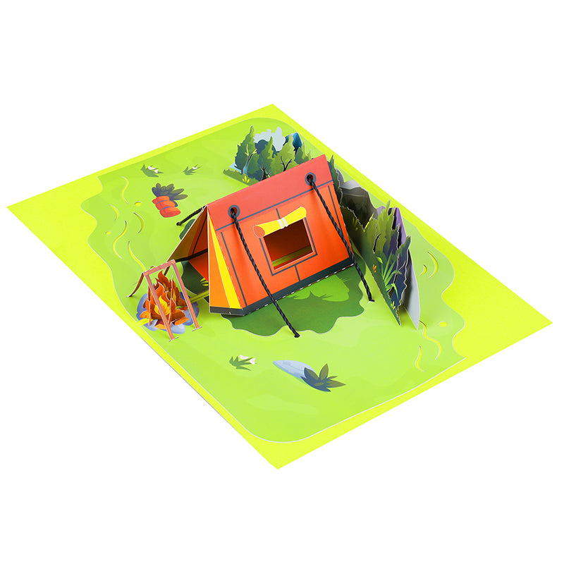 Forest Retreat Adventure Pop Up Greeting Card
