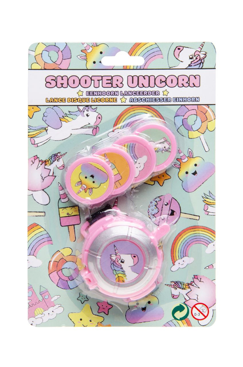 Pack of 12 Mini Disc Launcher Unicorns Shooter