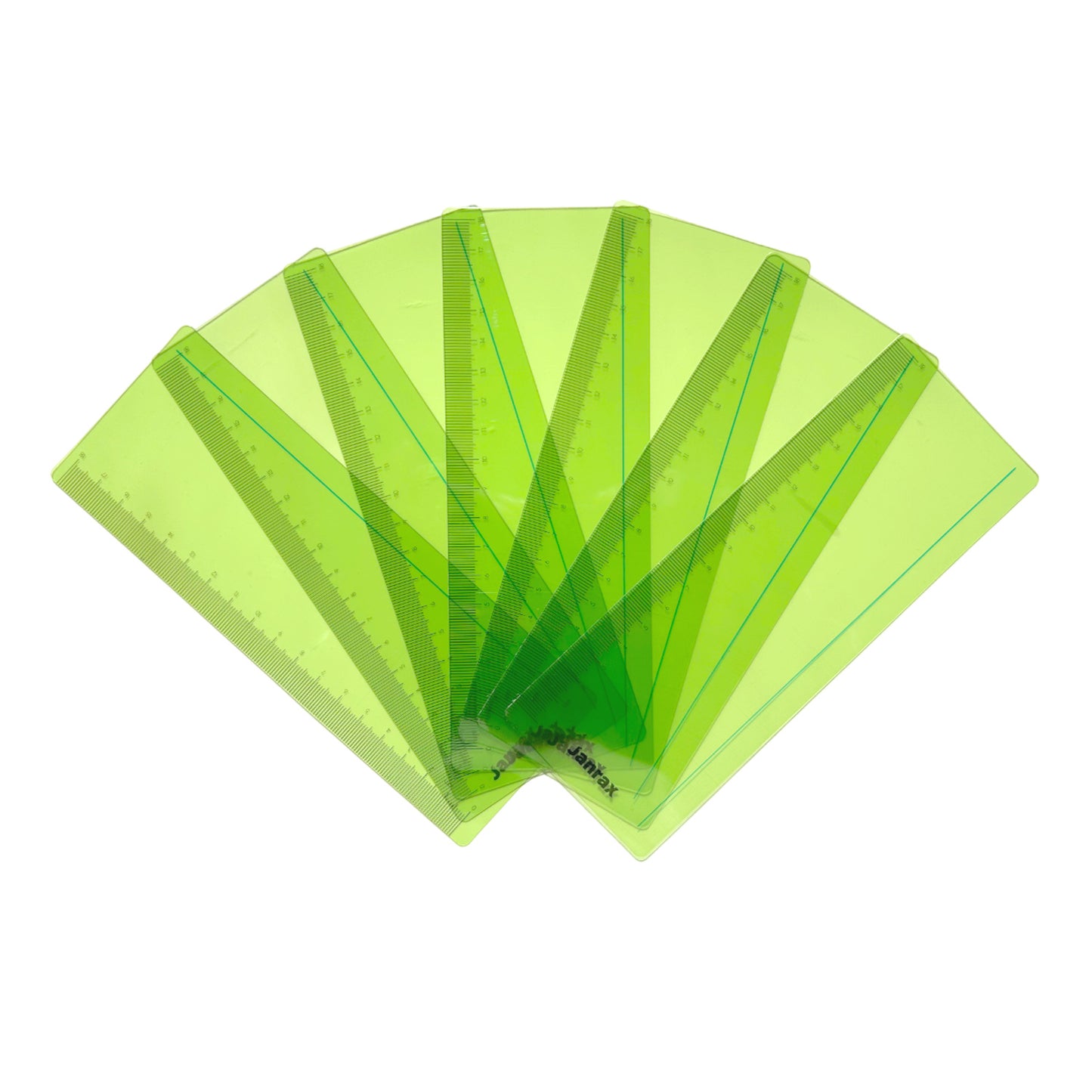 Pack of 24 Light Green 191x70mm Dyslexia Overlay Reading Rulers – PET Material, Rounded Corners