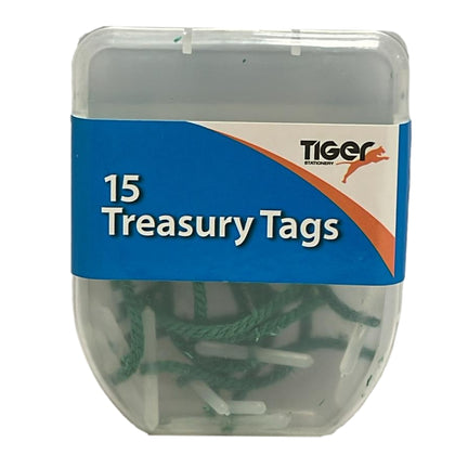 Pack of 15 Plastic Ended Treasury Tags