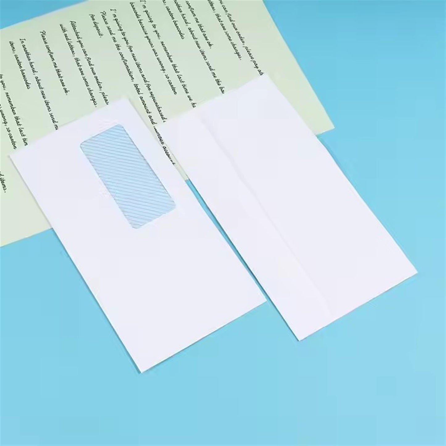 Pack of 25 80gsm White Paper Window Self-adhesive Mailing Envelopes 11 x 22cm