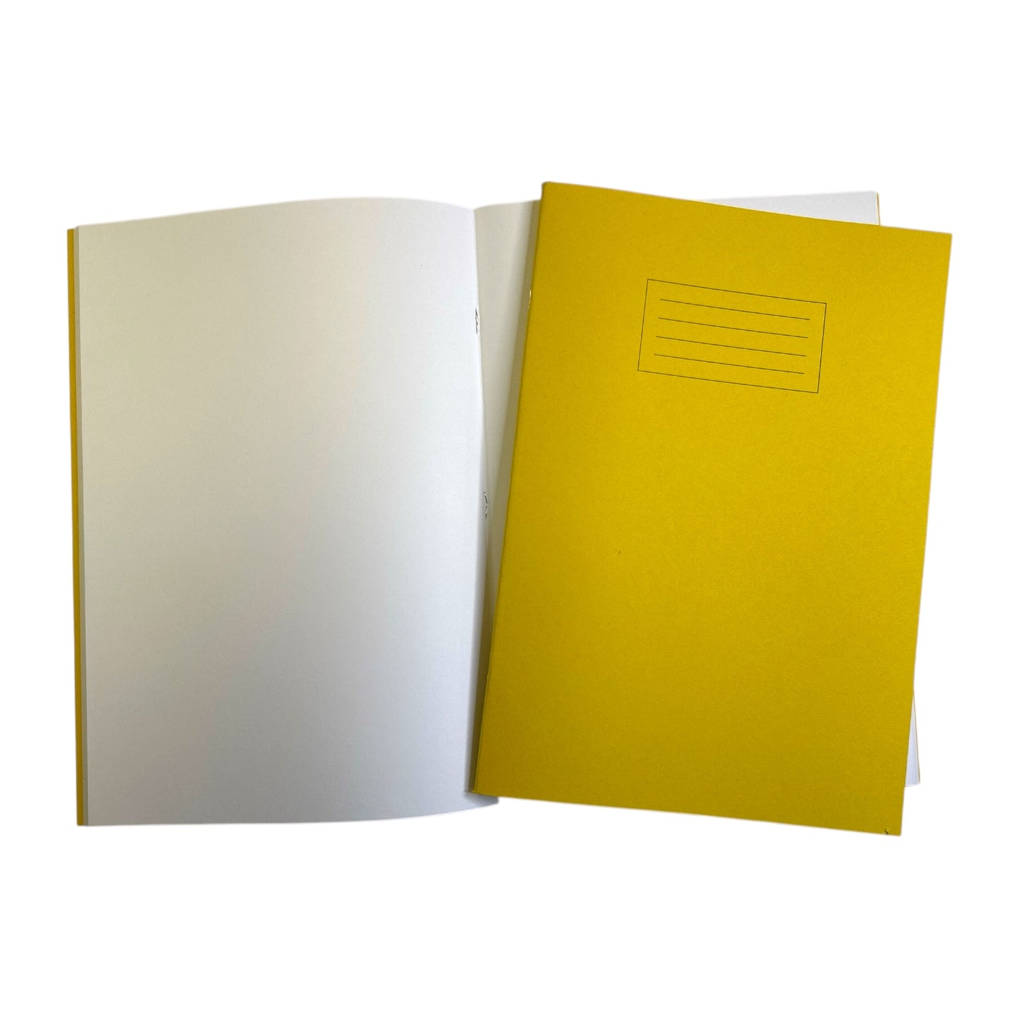 Janrax A4 Yellow 80 Page Blank Paper Exercise Book WF Paper with 225gsm Manilla Cover
