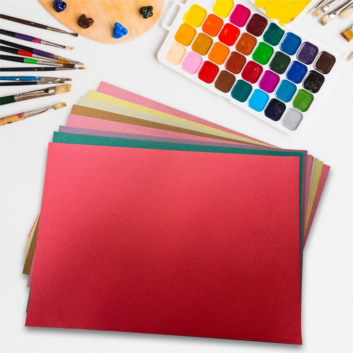 Pack of 100 A4 Multicoloured Sugar Paper