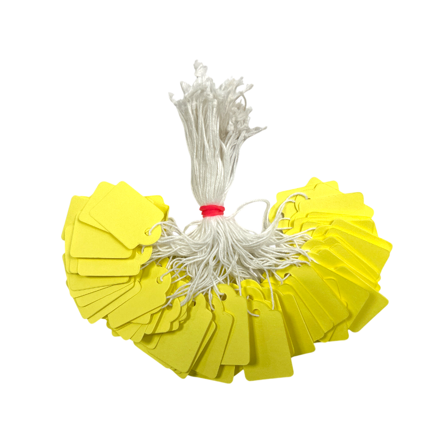 Pack of 600 Medium Yellow Strung Tags 25 x 39mm
