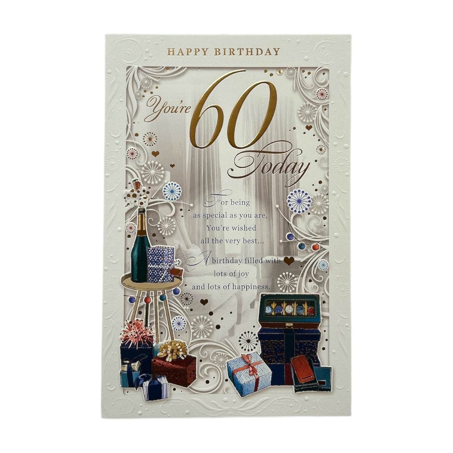You are 60 Today Open Male Birthday Opacity Card