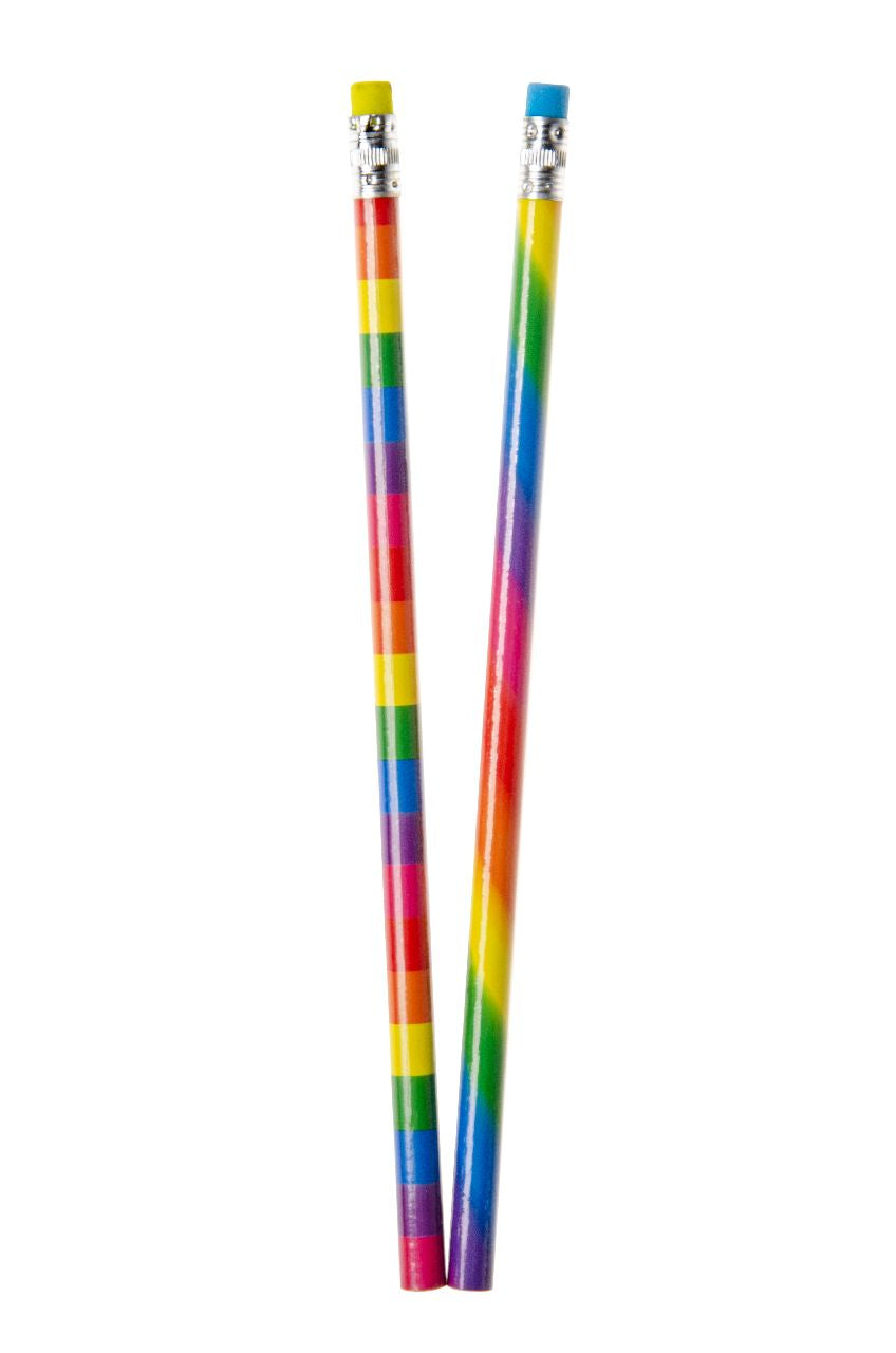 Pack of 12 Rainbow Colours Pencils with Eraser