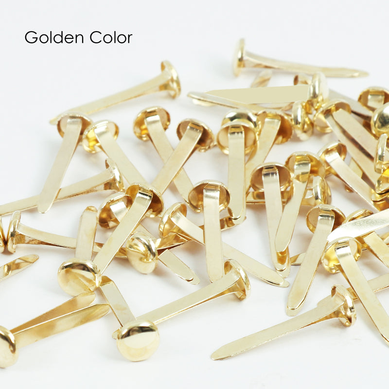 Pack of 100 Paper Fasteners Butterfly Clips 14mm
