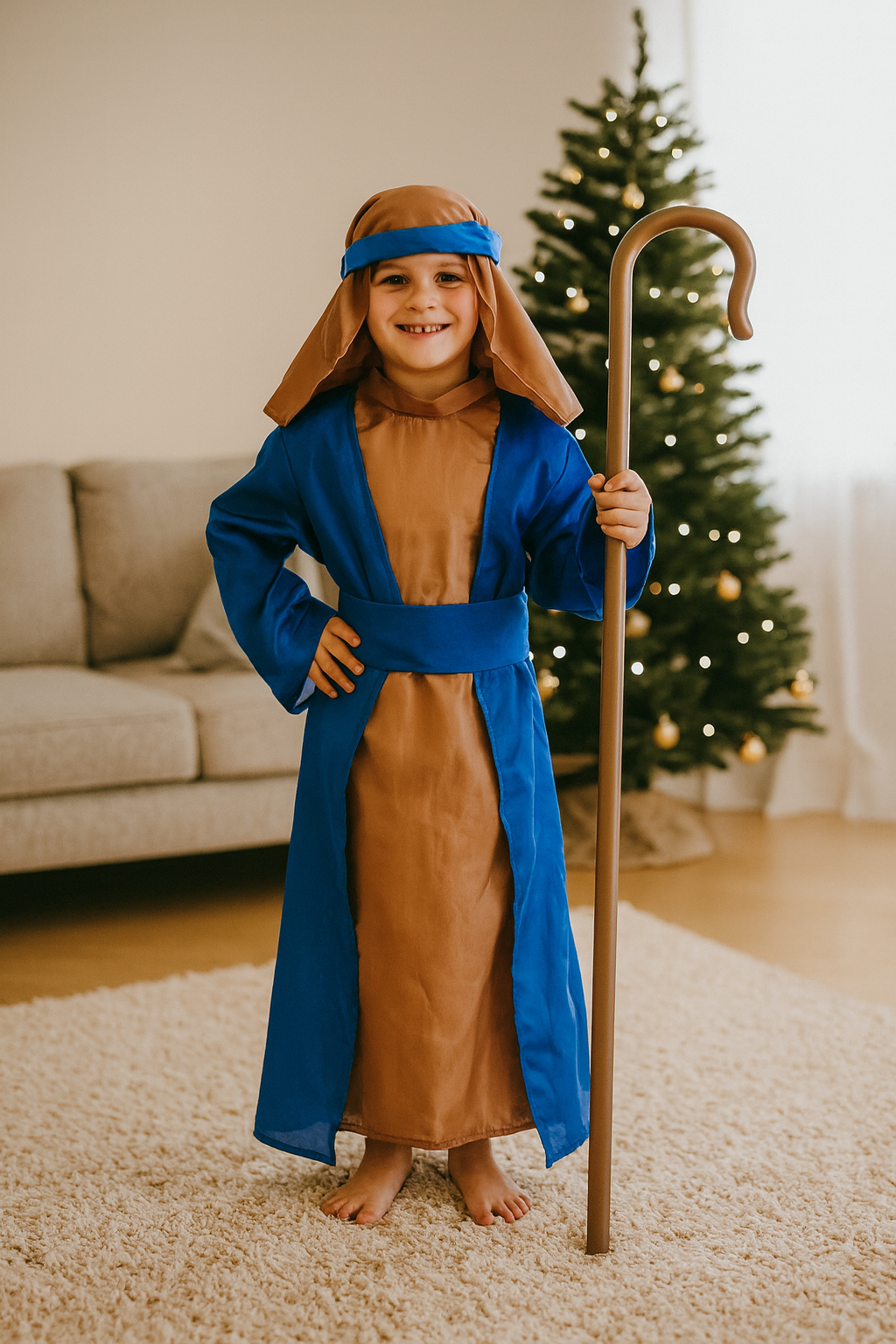 Children's Blue Shepherd Costume (Small / 4-6 Years)