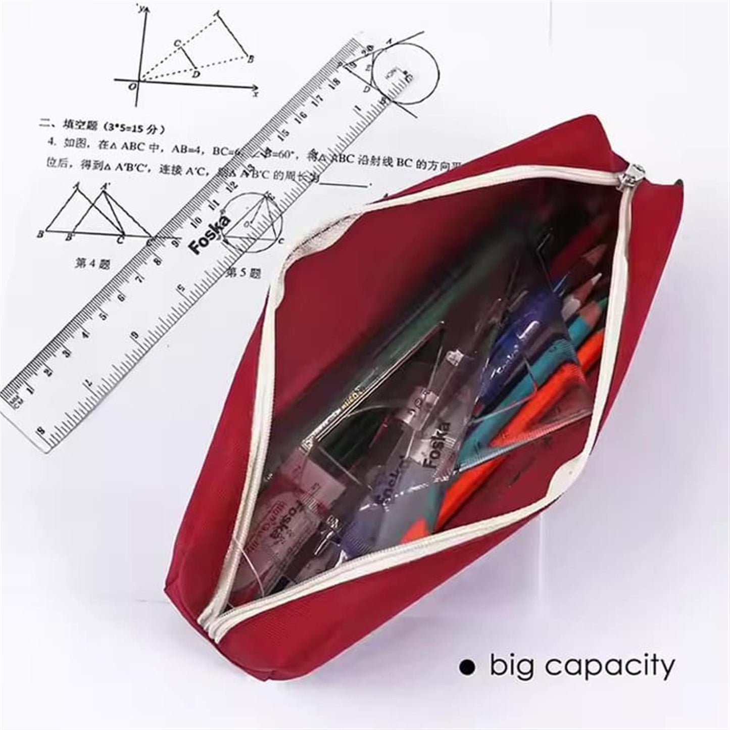 Single High Quality Polyester Pencil Case