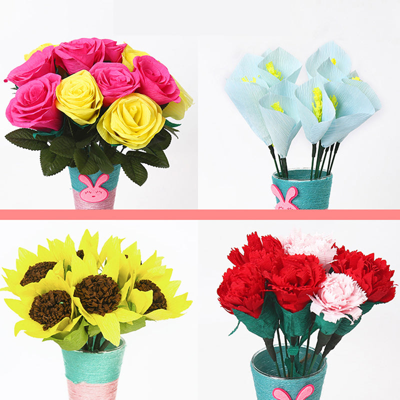 Pack of 10 Assorted Colour Mix Crepe Paper 50 x 200cm