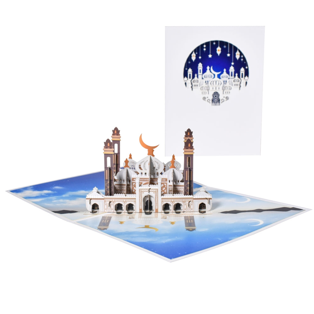 Eid & Ramadan Moonlit Minarets 3D Pop-Up Greeting Card
