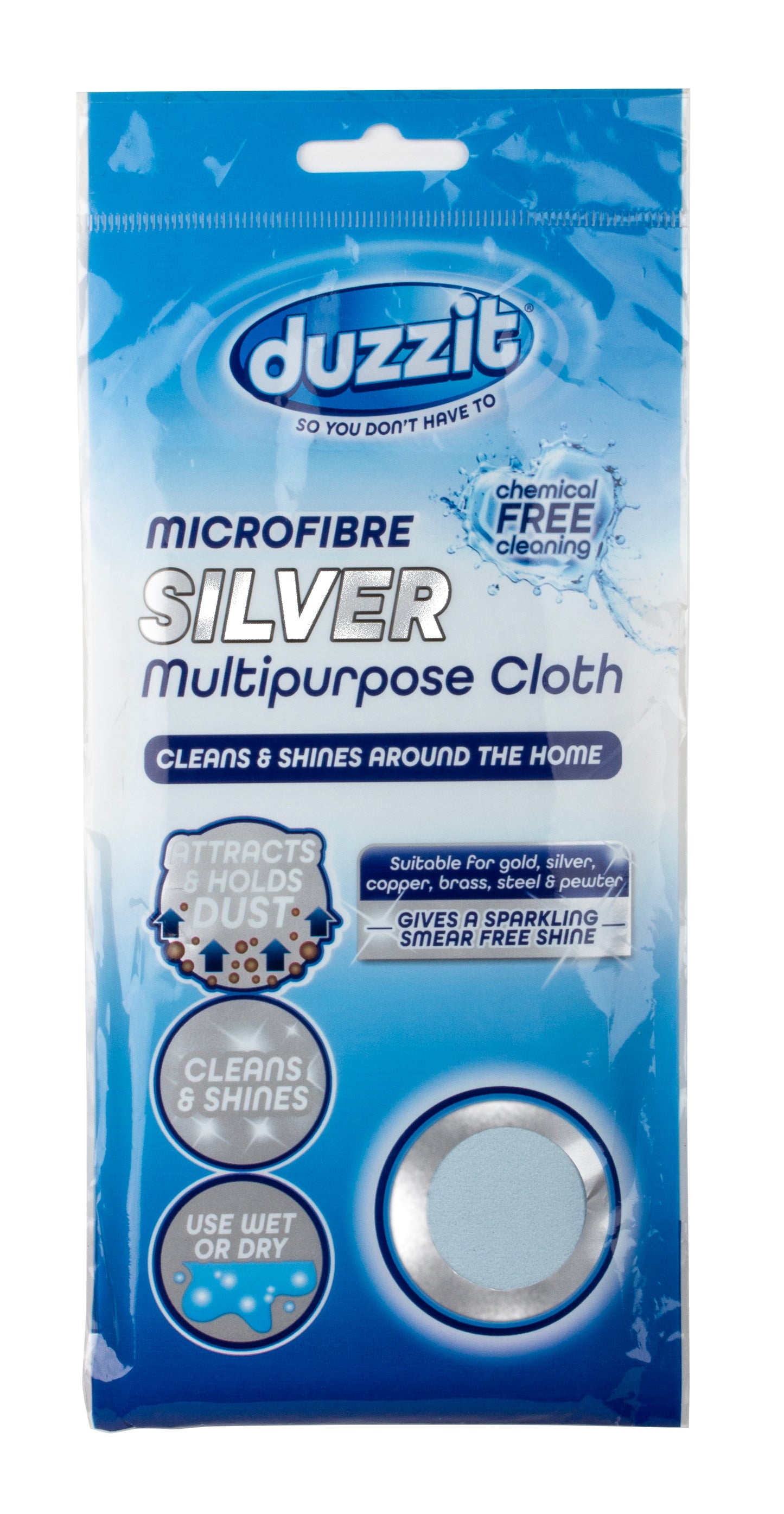 Duzzit Microfibre Silver Polishing Cloth