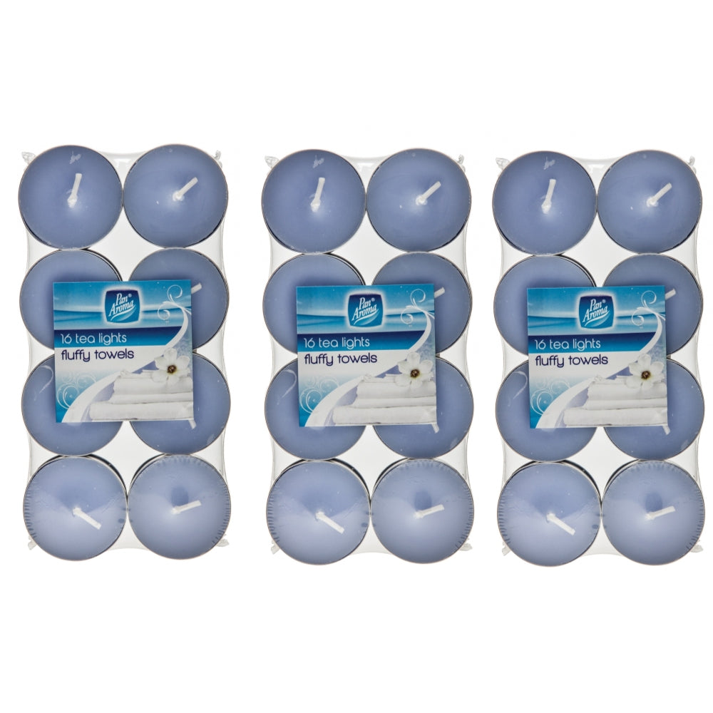 Pack of 48 Fluffy Towels Tea Lights