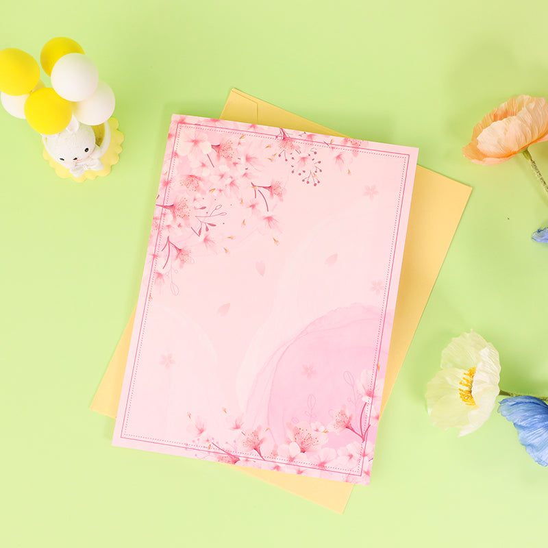 A Blooming Wish in Cherry Pink 3D Pop Up Greeting Card