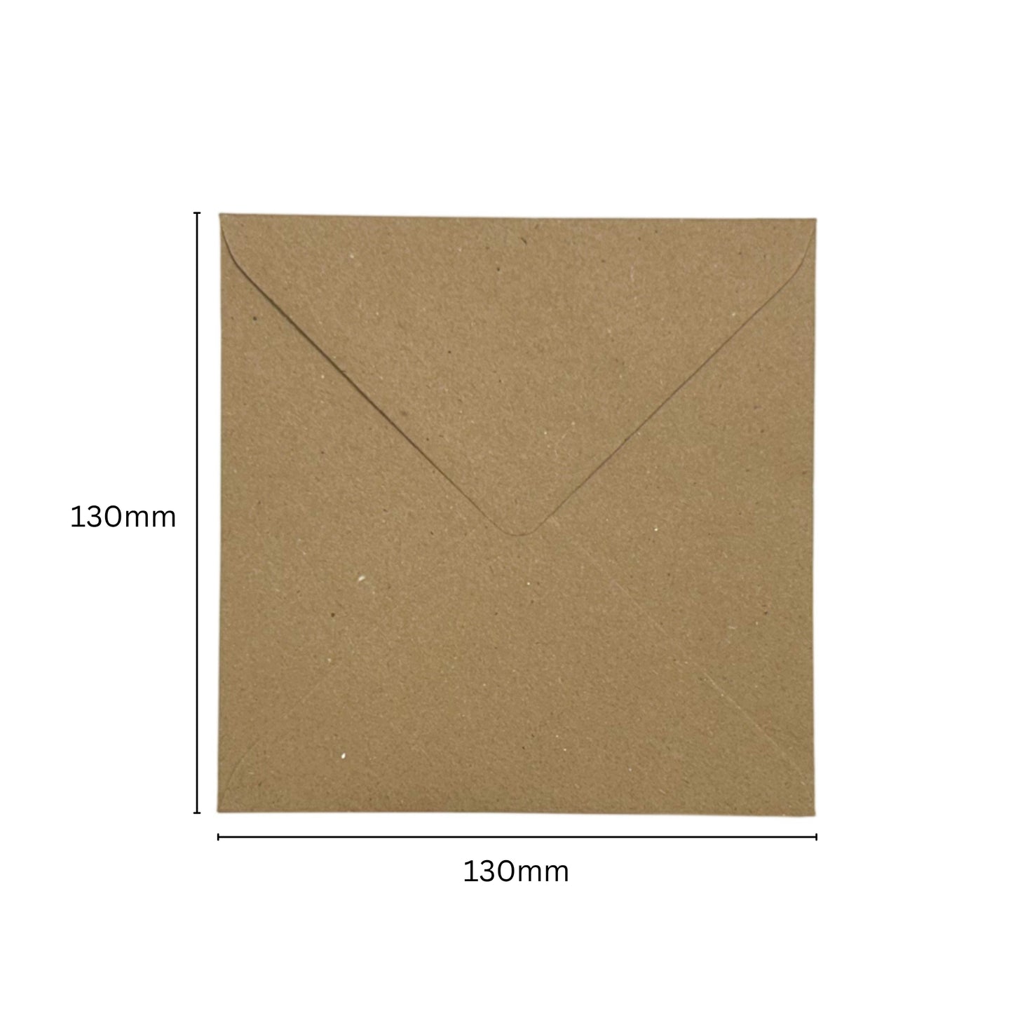 Pack of 50 Eco Kraft Recycled 110gsm 130x130mm Gummed Envelopes