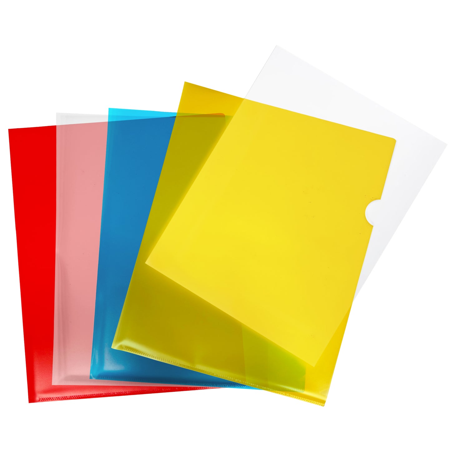 Pack of 1000 A4 Blue L Shaped Open Top and Side Report File Folders