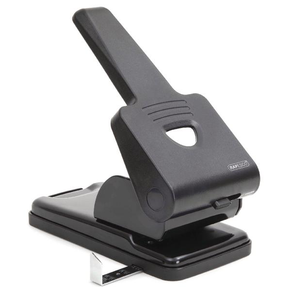 Rapesco 865-P Heavy Duty Two-Hole Punch Black PF865PB2