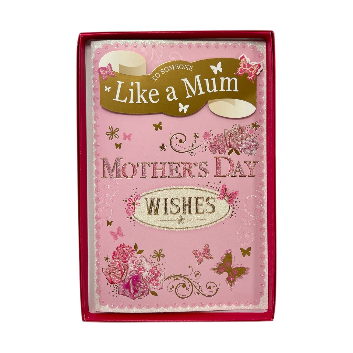 To Someone Like Mum Butterflies and Flowers Design Mother's Day Boxed Card