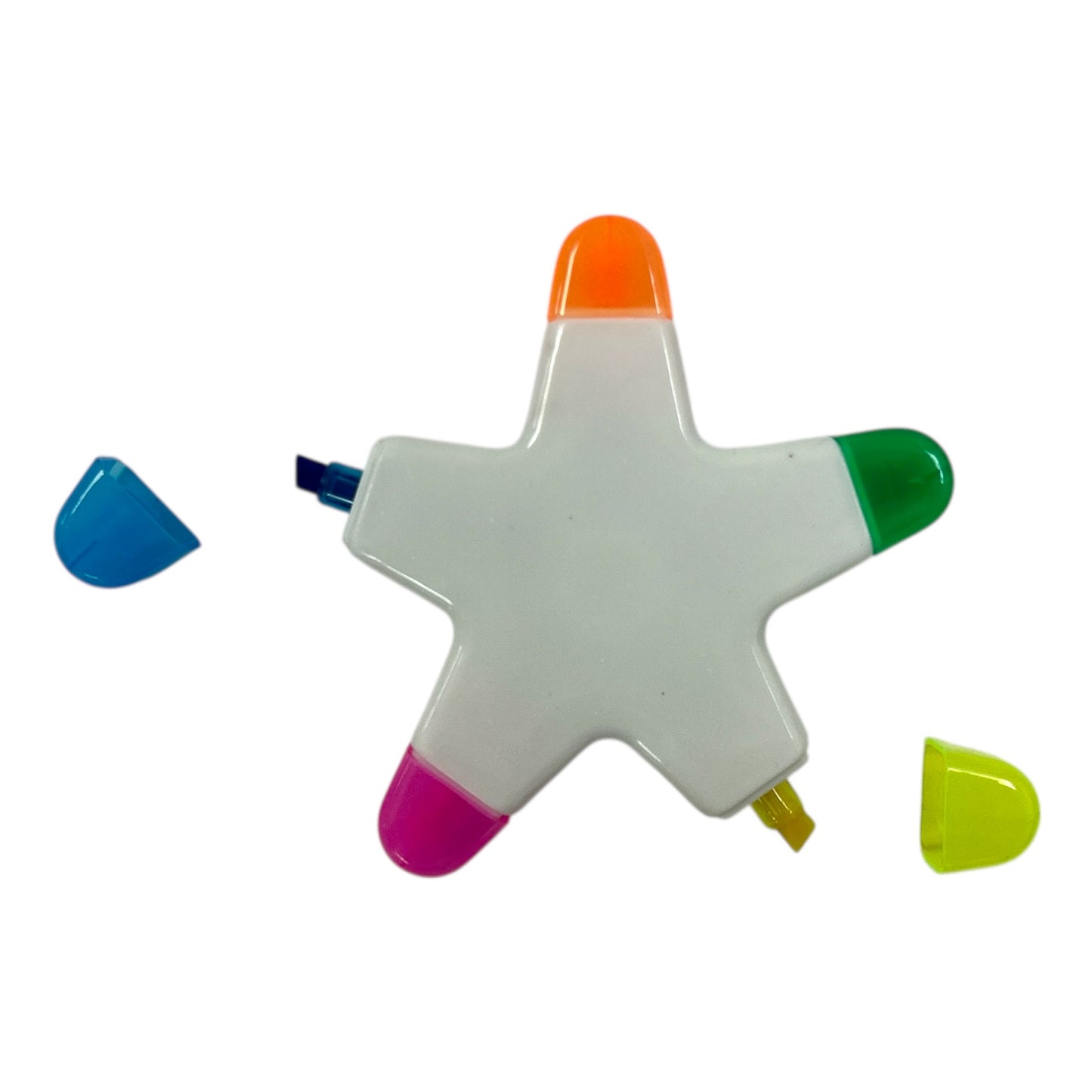 Starfish Design 5 in 1 Highlighter Pen — Yellow, Blue, Green, Orange, Pink