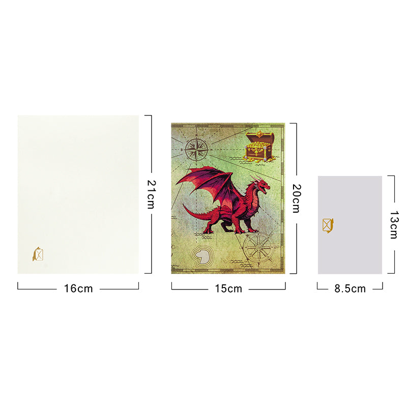 Fiery Red Dragon Fantasy 3D Pop Up Greeting Card