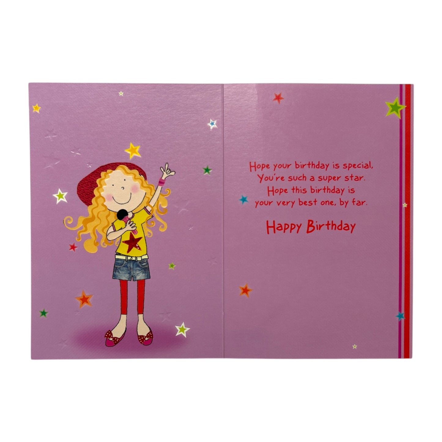 Age 9 Female Juvenile Disco Themed Birthday Card