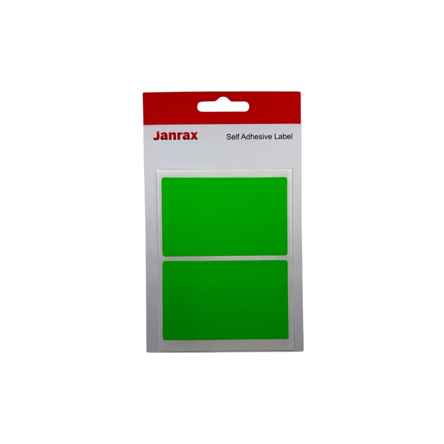 Pack of 80 Fluorescent Green 50x80mm Rectangular Labels