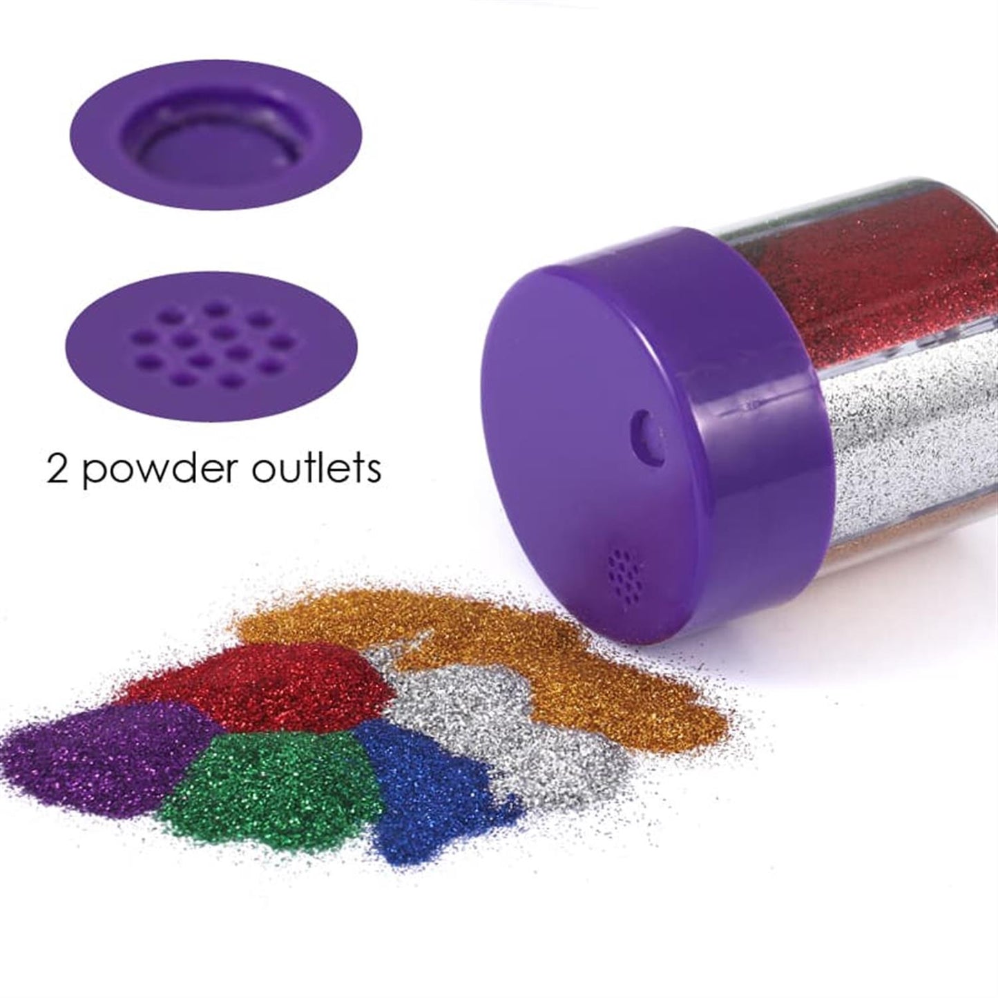 Pack of 6 Colors DIY Decoration Multi‑Shape Glitters