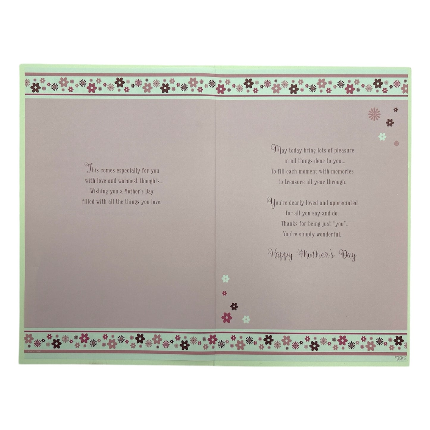 Especially For You Glitter Heart Design Open Mother's Day Card