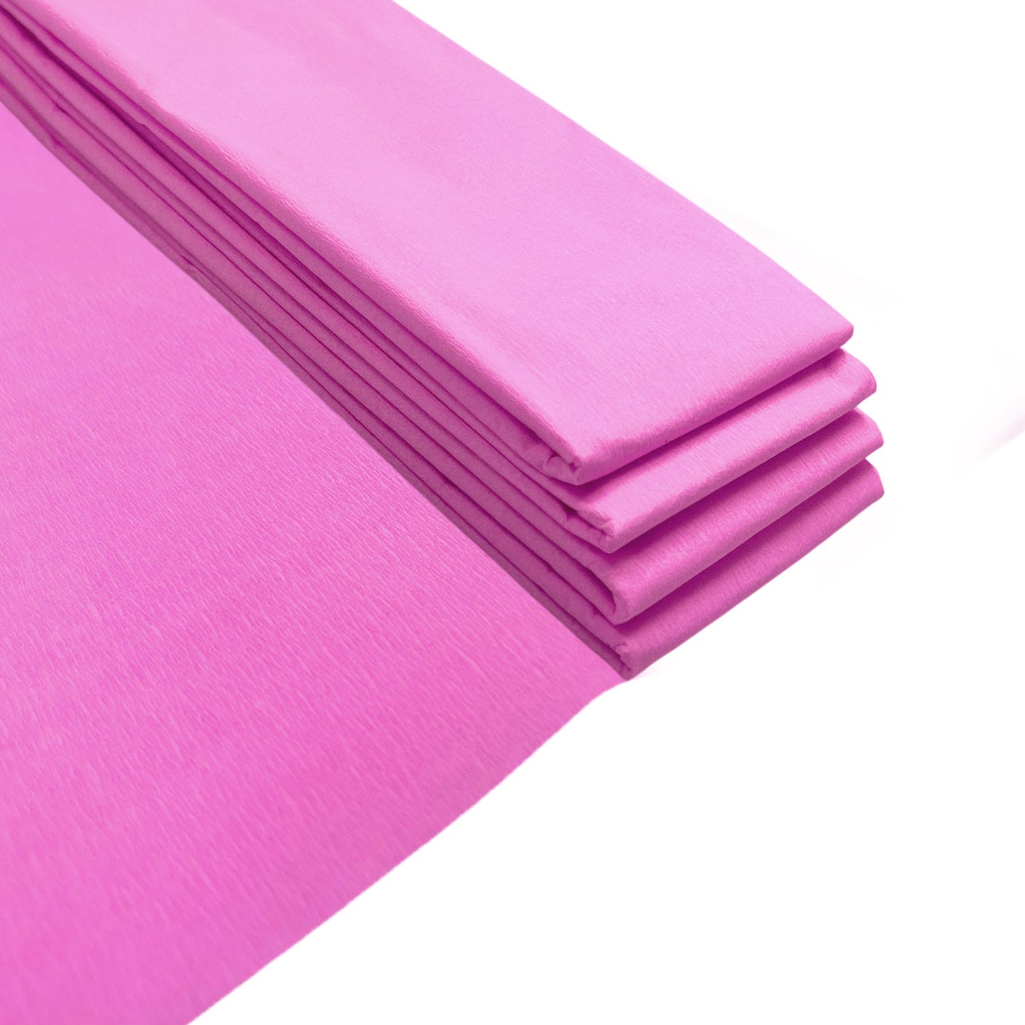 Pack of 5 Pink Crepe Paper Sheets 50cm x 2m 17GSM 35% Stretch Craft Paper