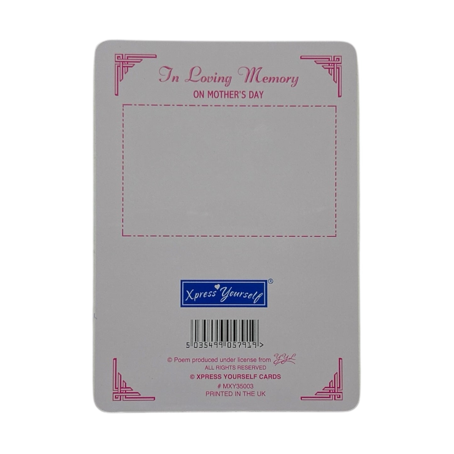 Remembering You On The First Mother's Day Keepsake Graveside Card