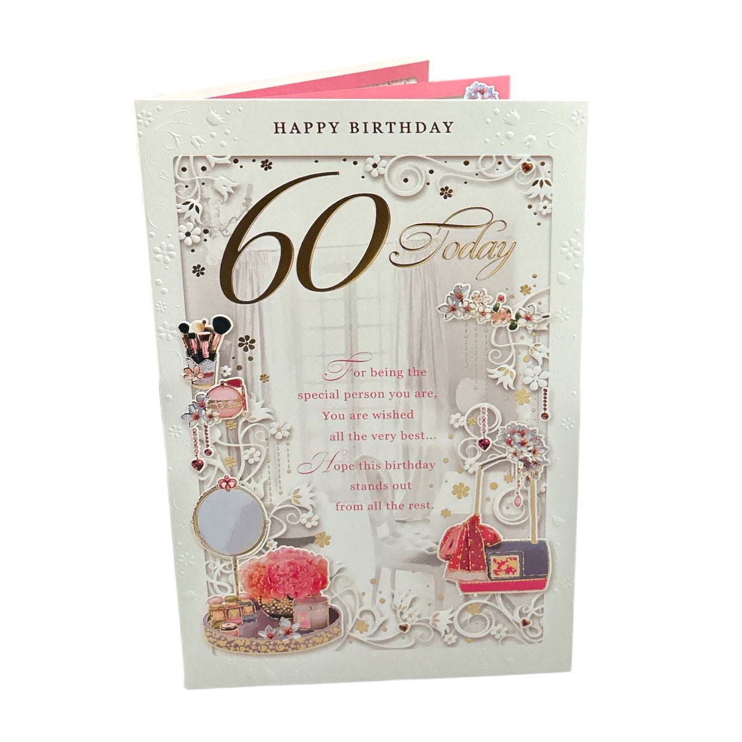 Elegant 60th Birthday Celebration Opacity Card