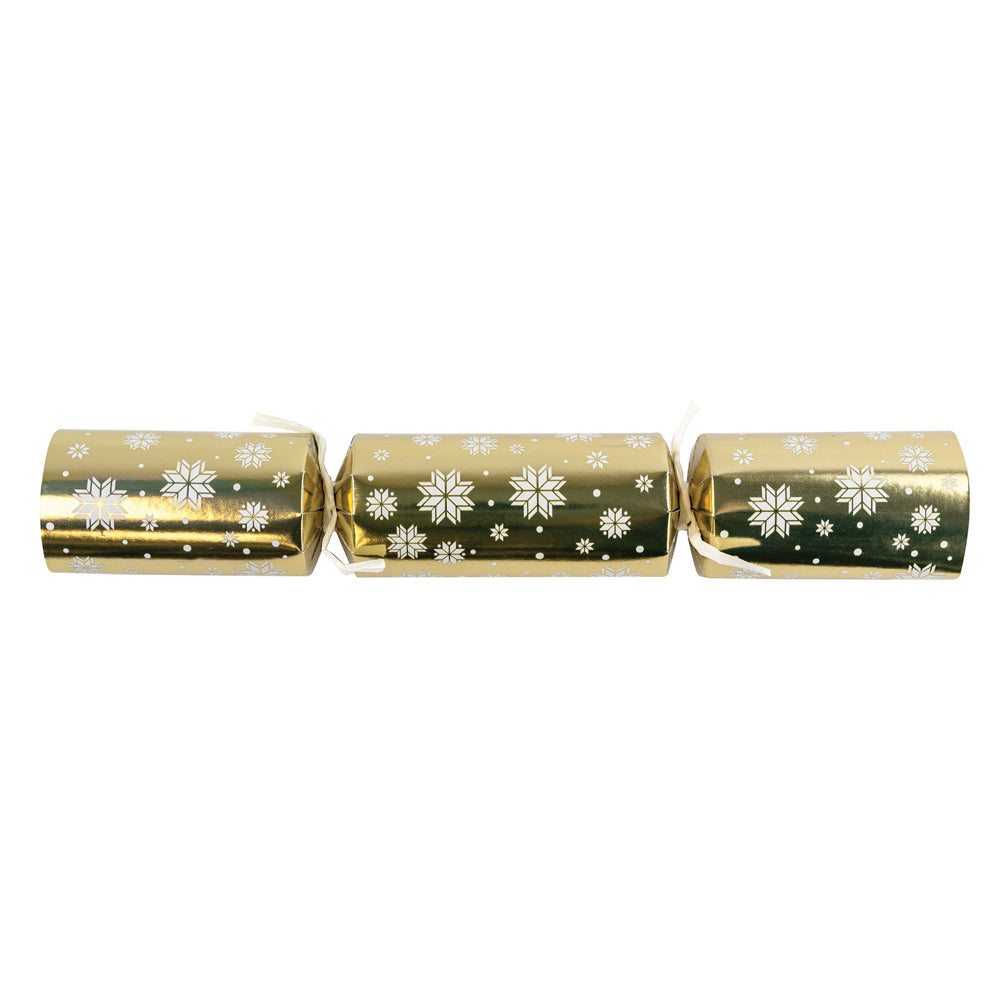 Pack of 50 12" Gold Snoeflake Christmas Dinner Crackers
