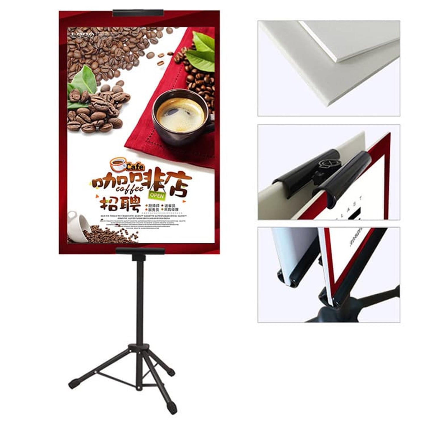 Triangle Double‑Sided Adjustable Poster Display Stand