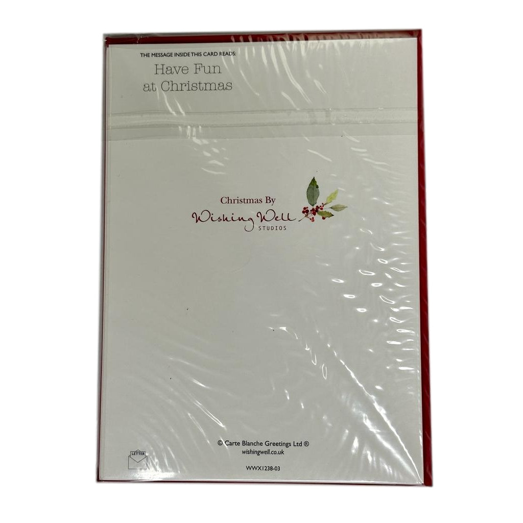 Pack of 6 penguin, Pudding, Cracker Design Christmas Greeting Cards