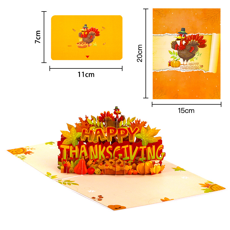 Thanksgiving Harvest 3D Pop Up Greeting Card