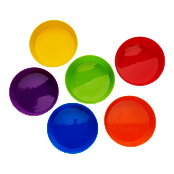 Pack of 6 Assorted Colours Round Sorting Bowls by Cleaver Kidz