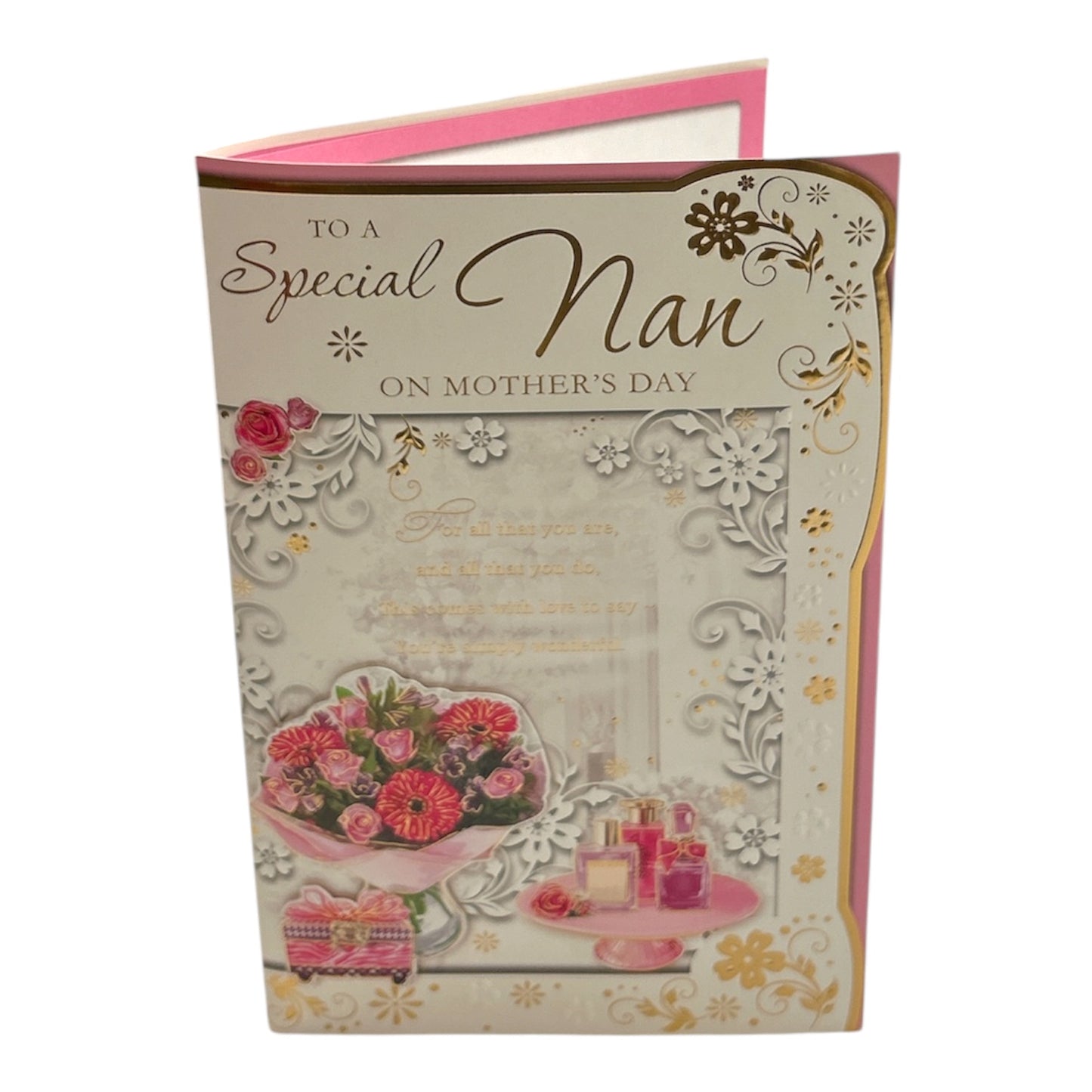 To A Special Nan Floral and Perfume Design Keepsake Mother's Day Boxed Card